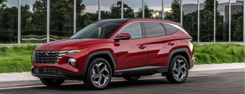 2023 Hyundai Tucson in crimson red