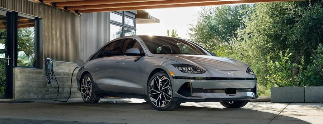 2023 Hyundai IONIQ 6 charging at a station