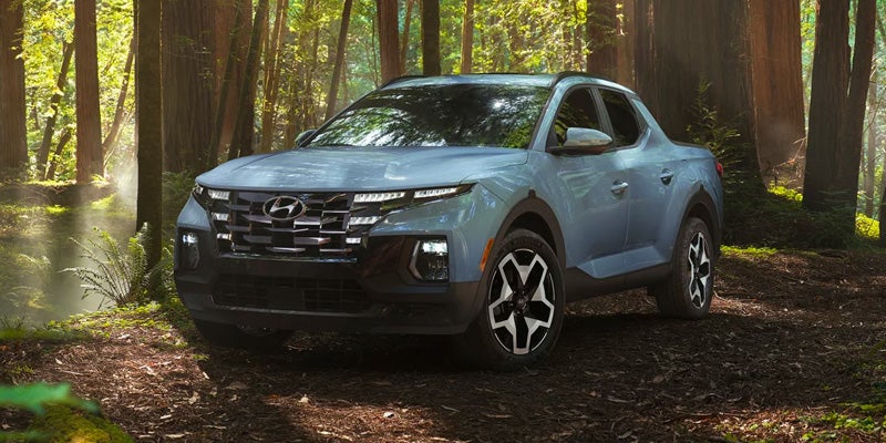 A 2024 Hyundai Santa Cruz parked in a forest near San Leandro, CA 