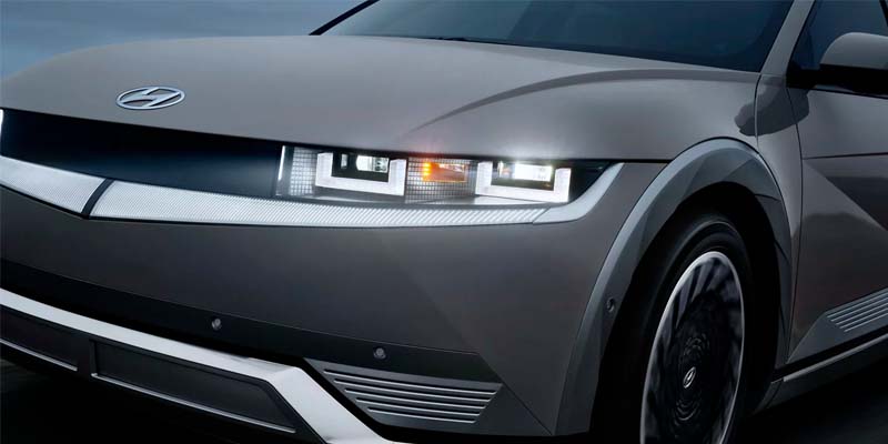 The headlights on a 2024 IONIQ 5 near San Jose, CA