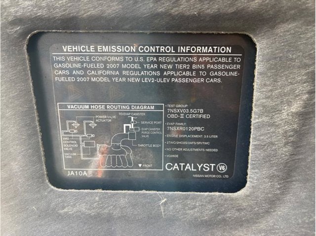 2007 Nissan Altima 3.5 SE Sedan 4D