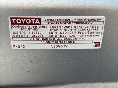 2022 Toyota Tundra Hybrid CrewMax Limited Pickup 4D 5 1/2 ft